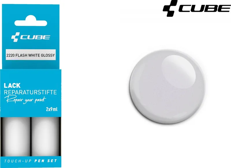 Cube Touch Up Paint Pen Set Flash White Glossy 2220 30ml